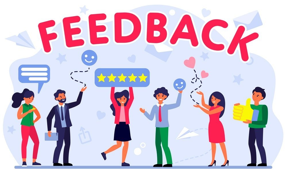 Customer experience team helping a client at a service desk