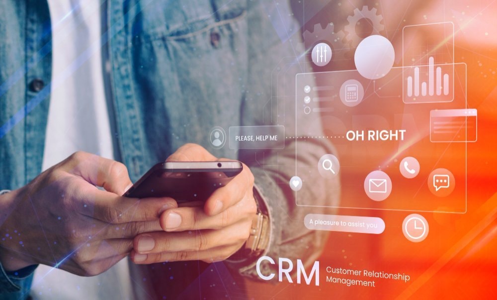 CRM dashboard used to manage sales leads